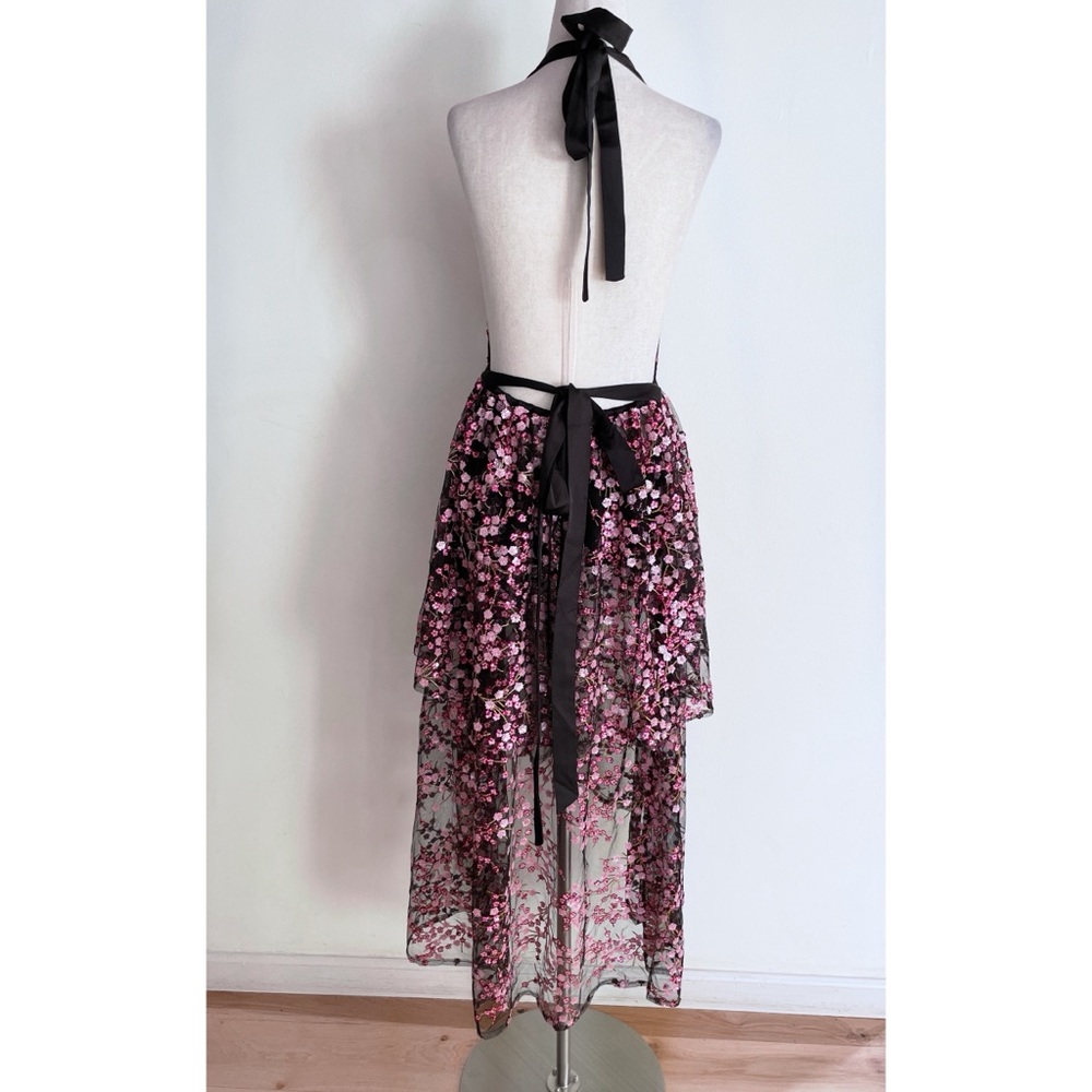 Rare NWT For Love and Lemons Beaded Gibson Cherry Blossom Floral Sheers Dress S - Picture 9 of 16
